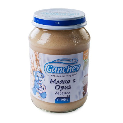 Ganchev Milk Porridge with Rice for Babies and Children 4+ Months 6.7 oz (190 g)