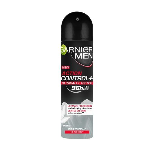 Garnier Men Action Control + 96H Deodorant Spray for Men 5.07 fl oz (150 ml)