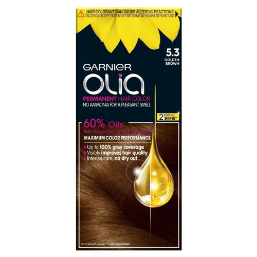 Garnier Olia Permanent Ammonia-Free Hair Dye Medium Golden Brown 5.3