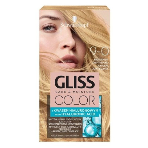 Gliss Color Permanent Hair Color 9-0 Natural Light Blonde