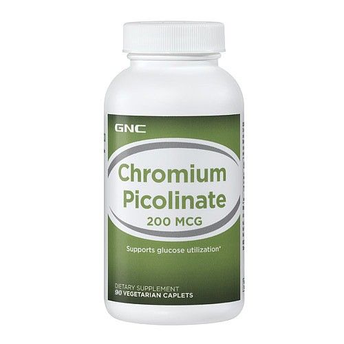 GNC Chromium Picolinate 200 mg Stimulates Metabolism and Reduces Sugar Cravings 90 Capsules
