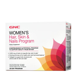 GNC Women's Hair Skin Nails Formula Program Complete Formula for Healthy Hair Skin and Nails 60+30+30 Capsules
