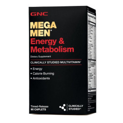 GNC Mega Men Energy and Metabolism with Enriched Formula 90 Capsules