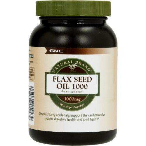 GNC Flax Oil 1000 mg Source of Omega Fatty Acids 90 Capsules