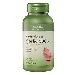 GNC Herbal Plus Odorless Garlic 500 mg for Strong Immunity 100 Capsules