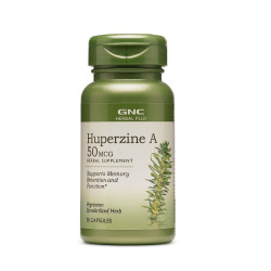 GNC Herbal Plus Huperzine a with Huperzia Serrata for Memory and Concentration 50 Capsules