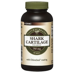 GNC Natural Brand Shark Cartilage 750 mg 90 Tablets for Healthy Joints