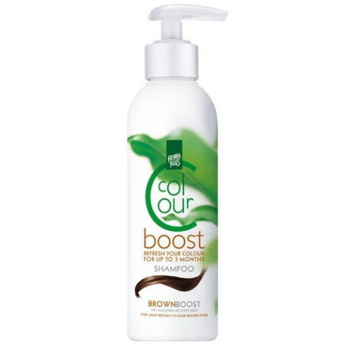Hennaplus Colour-Boost Shampoo-colourant for Light Brown to Dark Brown Hair Brown 6.76 fl oz (200 ml)