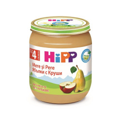 Hipp Organic Puree with Apples and Pears for Children for a Healthy Tummy 4+ Months 4.41 oz (125 g)
