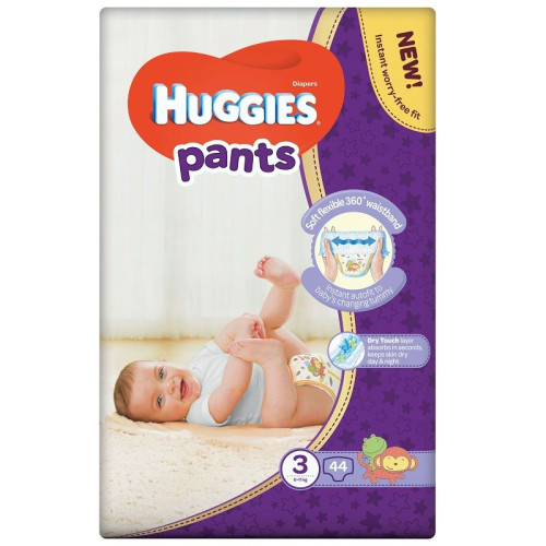 Huggies Pants 3 Diapers Pants for Babies and Children 13.2-24.3 lb (6-11 kg) 44 pcs
