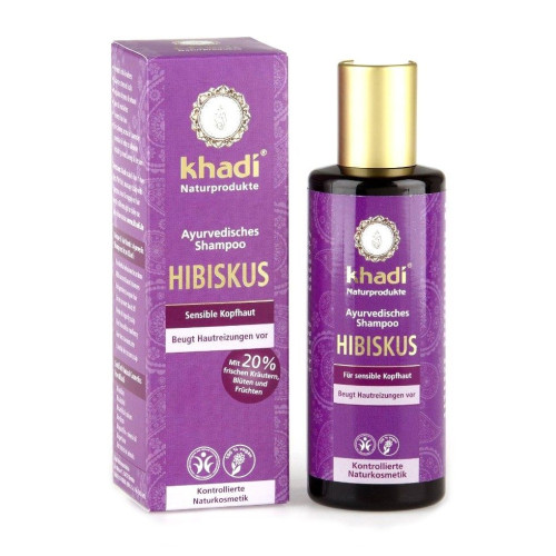 Khadi Organic Hibiscus Shampoo for Sensitive Scalp 7.1 fl oz (210 ml)
