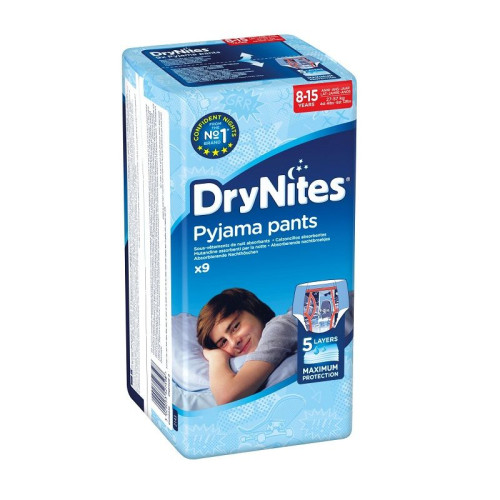 Drynites Pyjama Pants Diapers - Pants for Boys 59.5-125.7 lb (27-57 kg) 9 pcs