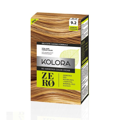 Kolora Zero Ammonia-Free Semi-Permanent Cream Hair Dye 9.2 Sparkling Champagne