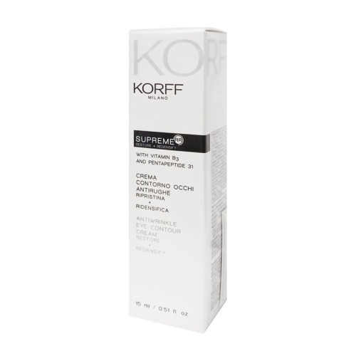 Korff Supreme Rr Regenerating Anti-Wrinkle Cream for the Eye Contour 0.51 fl oz (15 ml)