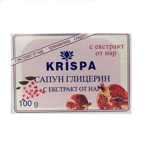 Krispa Glycerin Soap with Pomegranate Extract 3.53 oz (100 g)