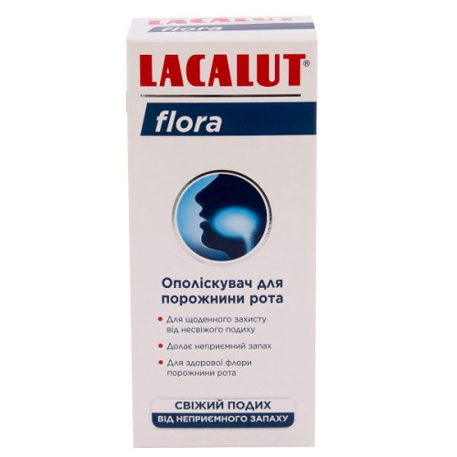 Lacalut Flora Mouthwash for Bad Breath and Freshening 10.14 fl oz (300 ml)