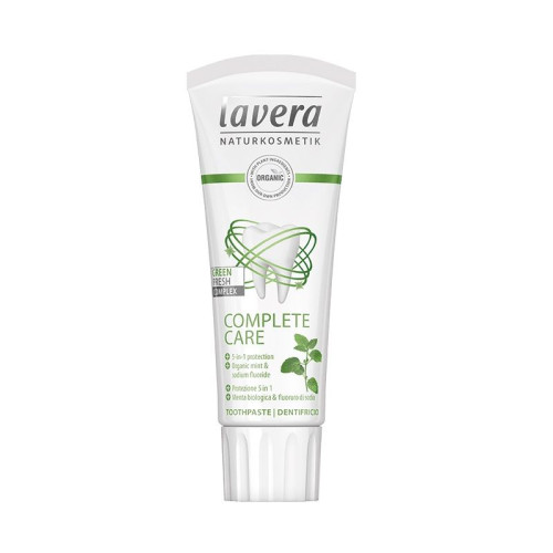Lavera Complete Care Organic Toothpaste for Complete Dental Care with Mint Green Fresh 2.54 fl oz (75 ml)