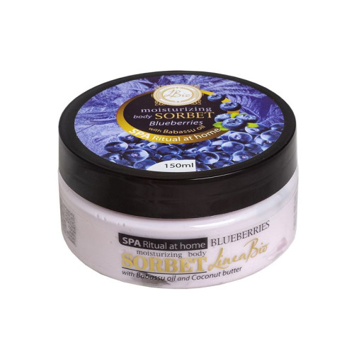 Linea Bio Nourishing Body Sorbet with Babassu and Coconut Oils and Blueberry Scent 5.07 fl oz (150 ml)