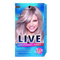 Live Lightener + Twist Hair Lightener with a Pastel Shade Color 104 Cool Lilac