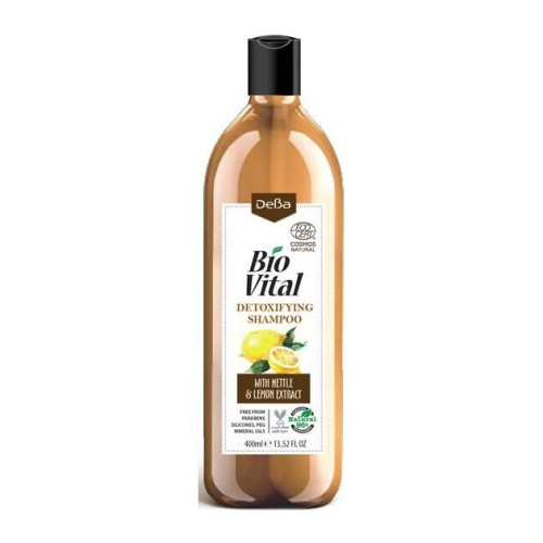 Deva Biovital Natural Detoxifying Shampoo for Oily Hair Lemon and Nettle 13.53 fl oz (400 ml)