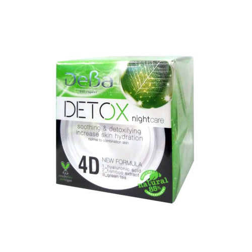 Deva Detox Soothing and Detoxifying Night Face Cream with 4D Hyaluronic ACID 1.69 fl oz (50 ml)