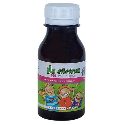 Drogerie Stoletnik Syrup Sodium Citrate for Heartburn and Stomach Pain 3.38 fl oz (100 ml)