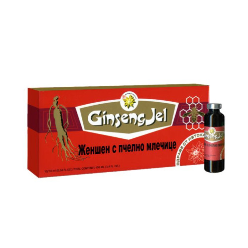 Ginsengjel Ginseng with Royal Jelly for Memory and Concentration Immunity 0.34 fl oz (10 ml) 10 Drinking Vials