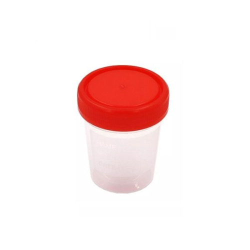 Ecomet 90 Sterile Urine Sample Container with Cap and Screw 3.38 fl oz (100 ml)