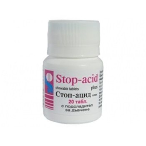 Panacea 2001 Stopacid Plus for Heartburn and Stomach Pain 20 Tablets