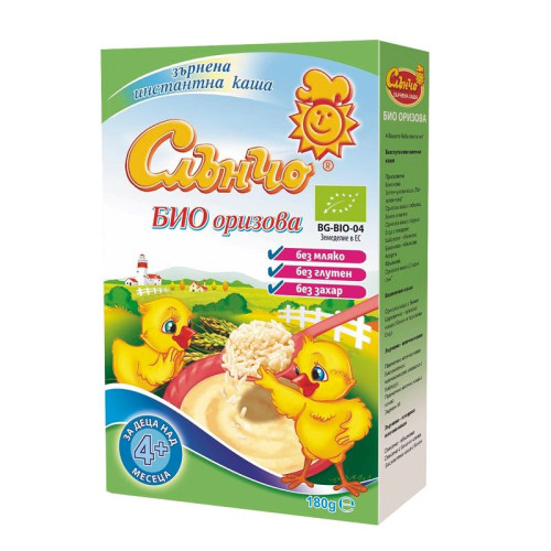 Slancho Organic Dairy-Free Rice Porridge for Children 4+ Months 6.35 oz (180 g)