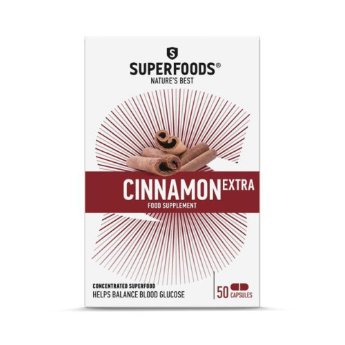 Superfoods Cinnamon Extra for Blood Sugar Regulation 50 Capsules
