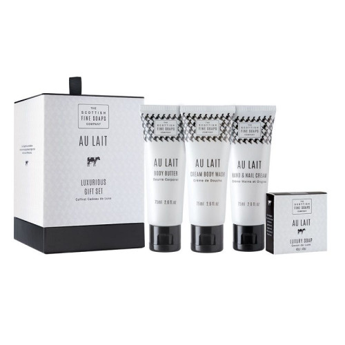 Scottish Fine Soaps Au Lait Luxurious Mini Promo Body Set