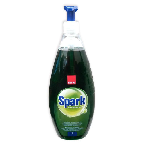 Sano Spark Cucumber and Lemon Scent Dishwashing Liquid with Cucumber Scent 33.81 fl oz (1000 ml)