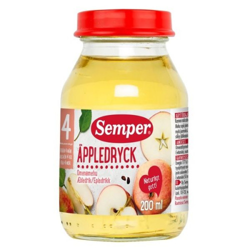 Semper Apple Juice from 4+ Months 6.76 fl oz (200 ml) - 4054