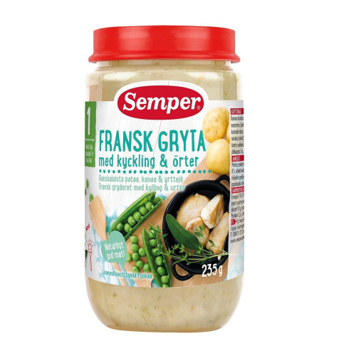 Semper Puree French Stew with Chicken and Herbs 1+ Year 8.29 oz (235 g) - 9619
