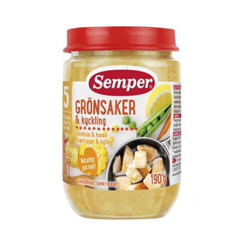 Semper Chicken with Potatoes and Vegetables Puree 5+ Months 6.7 oz (190 g) - 9615