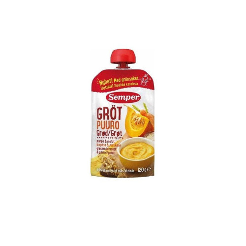 Semper Pumpkin and Carrot Porridge Ready to Eat for Children 6+ Months 4.23 oz (120 g) - 2745