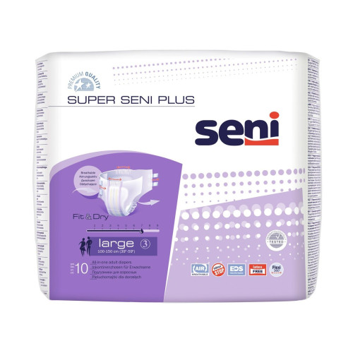 Seni Super Seni Plus Universal Adult Diapers Size L 10 pcs