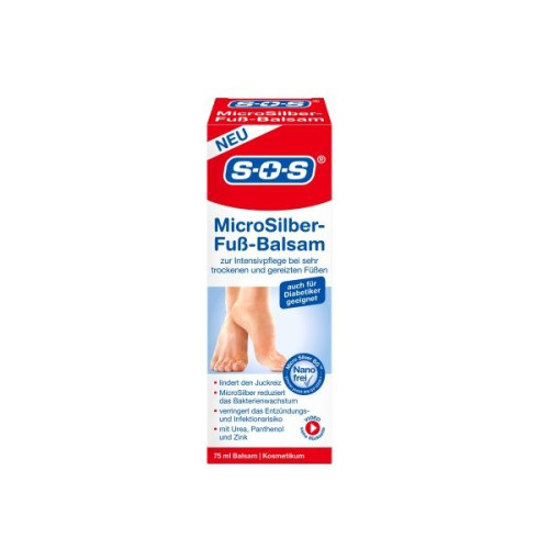 SOS Micro Silver Lotion for Feet for Very Dry Skin 2.54 fl oz (75 ml)