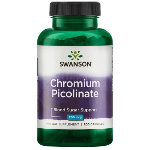 Swanson Chromium Picolinate for Weight Loss 200 mg 100 Capsules