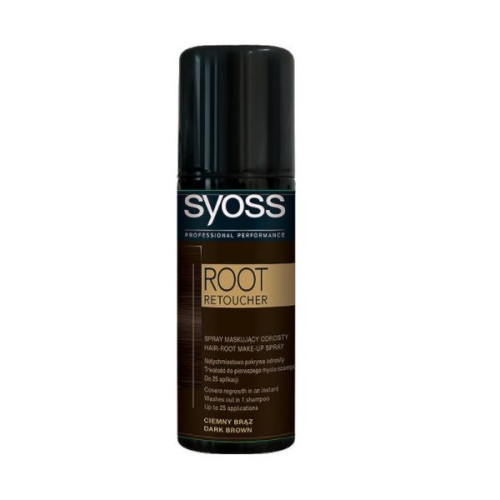 Syoss Root Retoucher Root Color Spray Dark Brown 4.06 fl oz (120 ml)