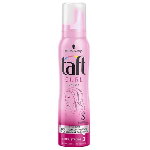 Taft Curl Hair Mousse for Extra Strong Hold That Accentuates Curls 6.76 fl oz (200 ml)