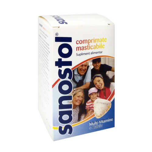 Takeda Sanostol Multivitamins for Sucking + Calcium for Healthy Teeth and Bones 75 Tablets