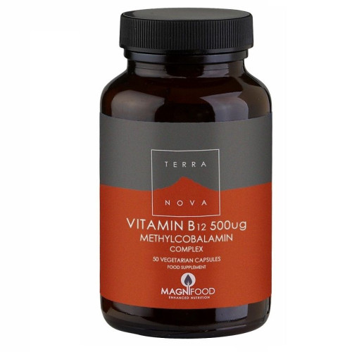 Terra Nova Vitamin B12 Methylcobalamin Complex 500 mcg 50 Capsules