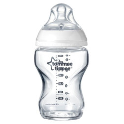 Tommee Tippee Easi-Vent Glass Feeding Bottle for Children 0+ Months 8.45 fl oz (250 ml)