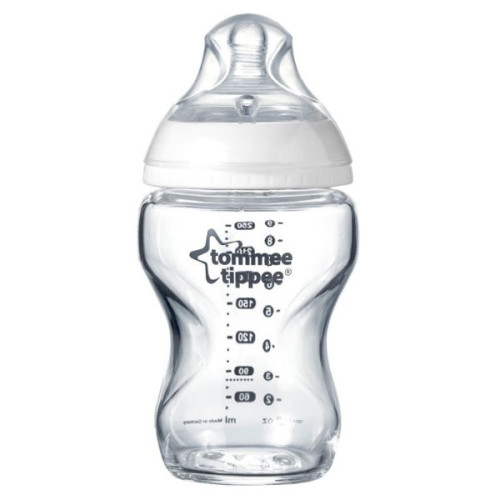 Tommee Tippee Easi-Vent Glass Feeding Bottle for Children 0+ Months 8.45 fl oz (250 ml)