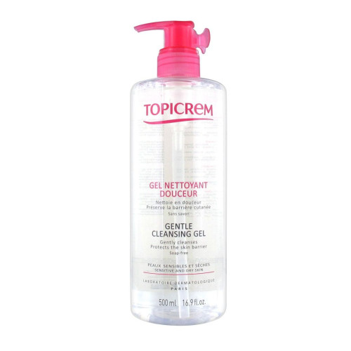 Topicrem Cleansing Gel for Healthy Hair and Body for Dry and Atopic Skin 16.91 fl oz (500 ml)