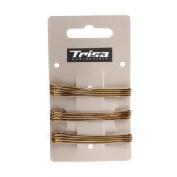 Trisa Hair Clips Brown 12 pcs