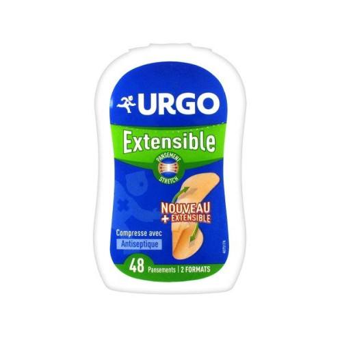 Urgo Stretchable Antiseptic Plasters for Wounds 48 pcs