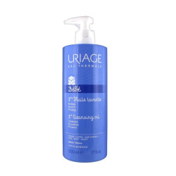 Uriage Bebe 1-er Huile Levante Softening and Nourishing Gel-Oil for Babies and Children Scalp Face and Body 16.91 fl oz (500 ml)